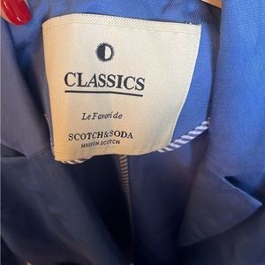 scotch and soda blue linen blazer